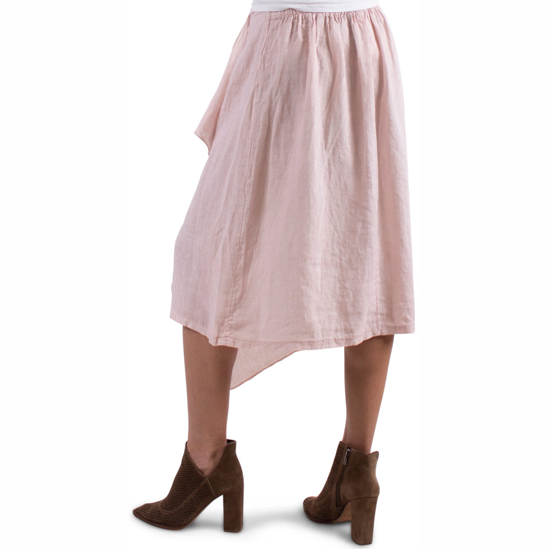 Asymmetrical Linen Skirt (one size)