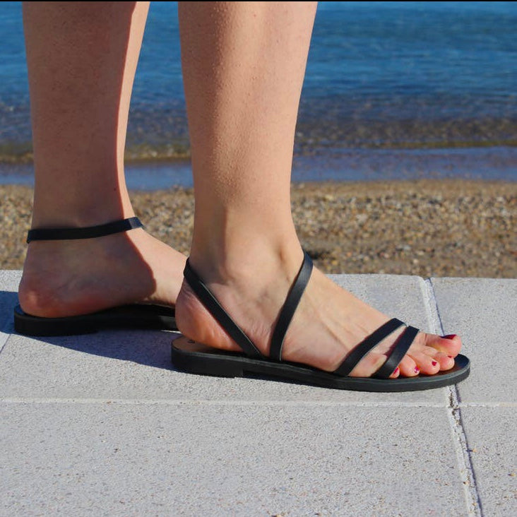 Ankle Strap Sandal (Black)